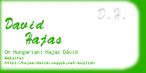 david hajas business card